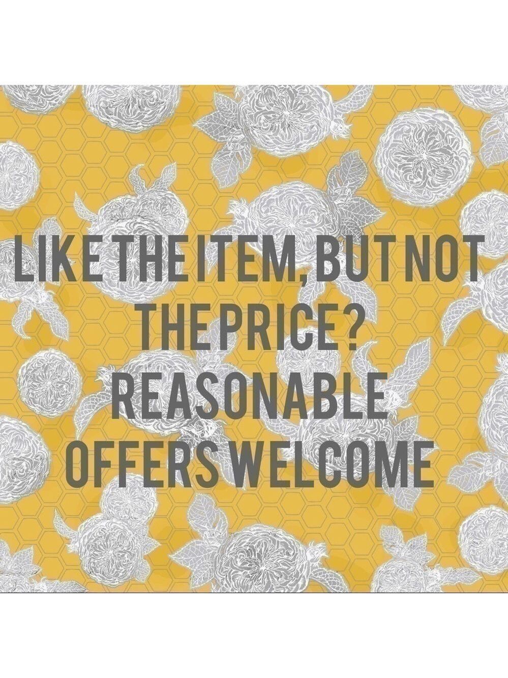 Reasonable offers welcome